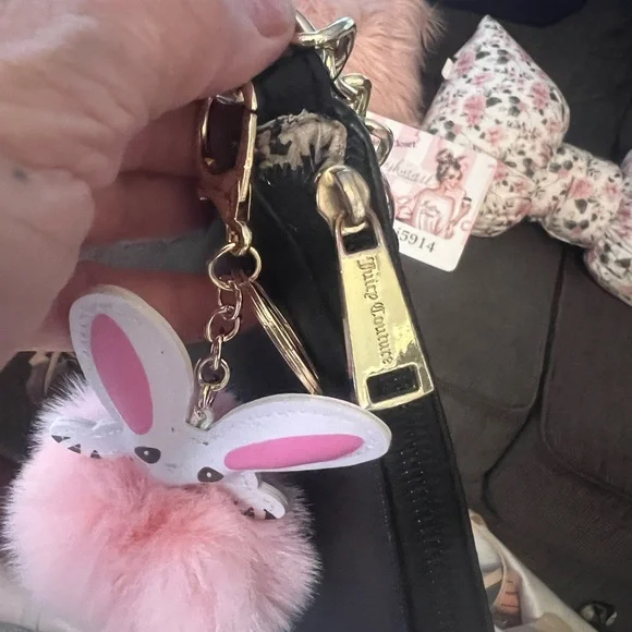 Juicy Couture | Bags | Juicy Couture Black Leather Shoulder Bag With ...